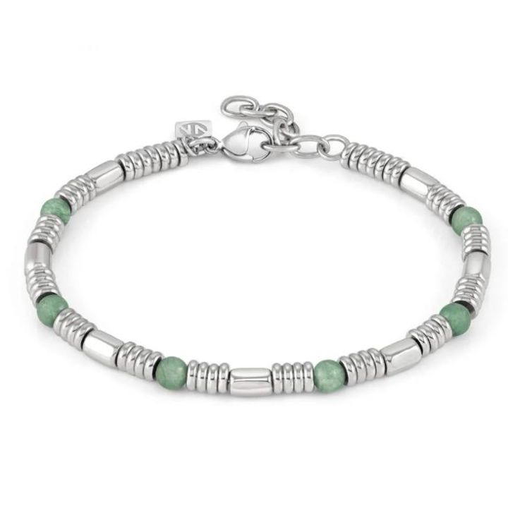Nomination Instinct Stainless Steel Rings Green Aventurine Stone Bracelet