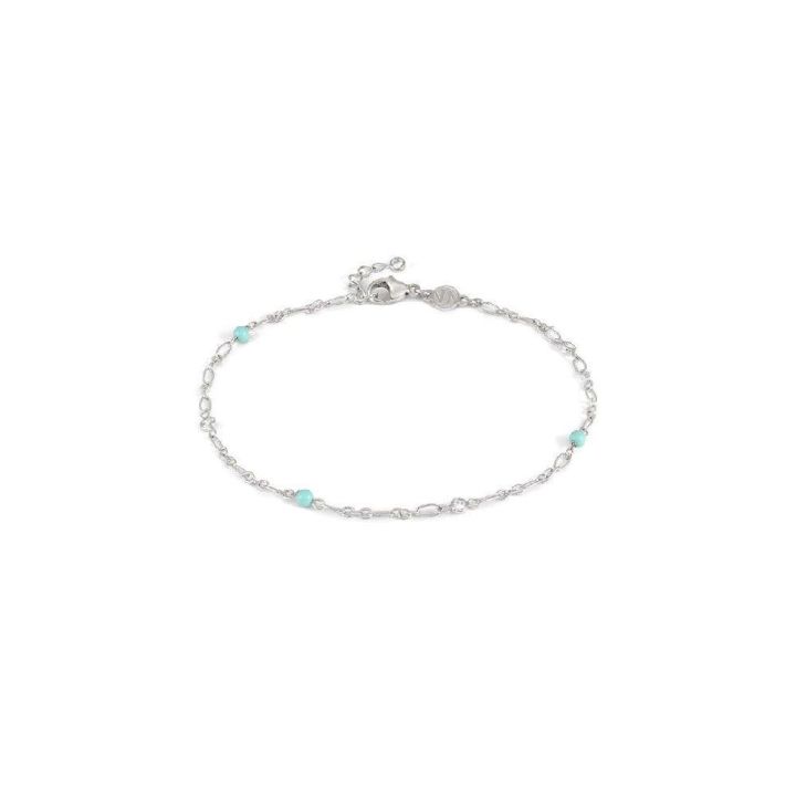 Nomination Anklet with Turquoise Stones