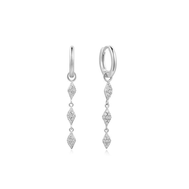 Ania Haie Silver Sparkle Pave Drop Earrings