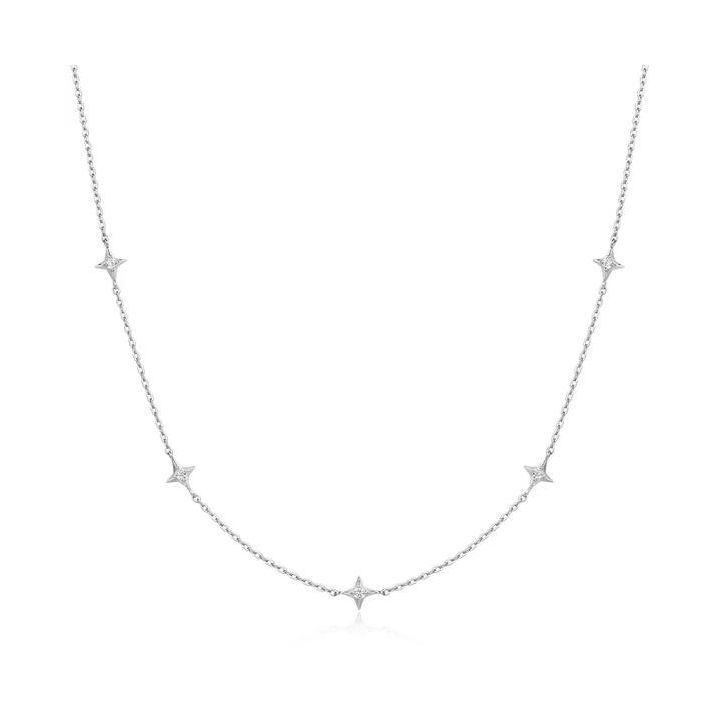 Ania Haie Silver Stars Station Necklace