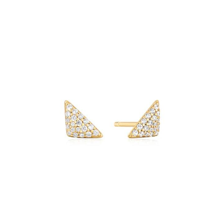 Ania Haie Gold Plated Triangle Pave Earrings