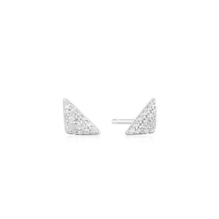 Ania Haie Sterling Silver Triangle Pave Earrings