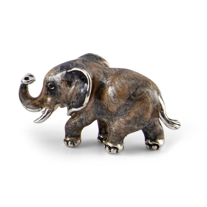 Saturno Sterling Silver Grey Elephant Small