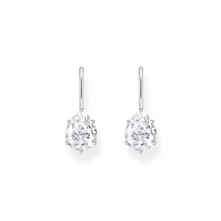 Thomas Sabo Drop-Shaped White Zirconia Earrings