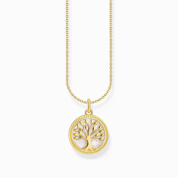 Thomas Sabo Gold Plated Tree Of Love Enamel Necklace