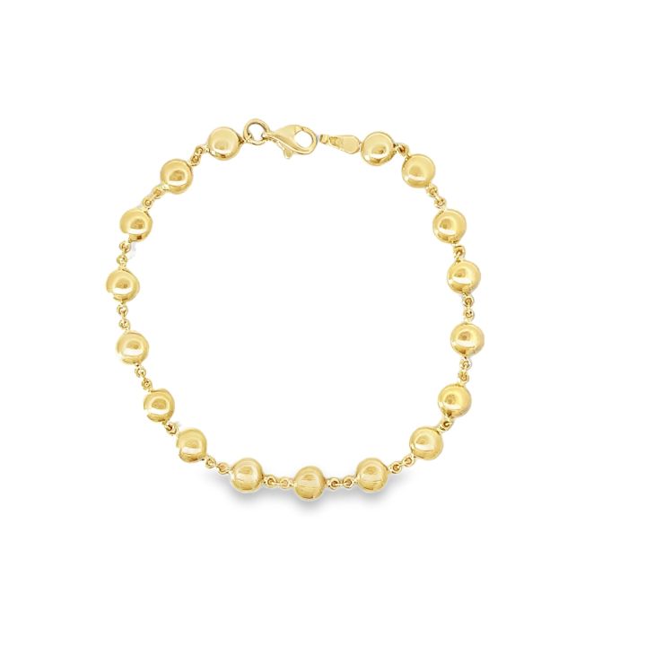 9ct Yellow Gold Button Bracelet