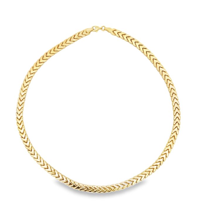 9ct Yellow Gold 'V' Link Necklace