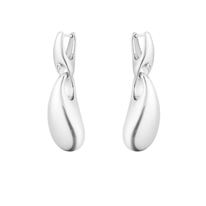 Georg Jensen Sterling Silver Reflect Drop Earrings