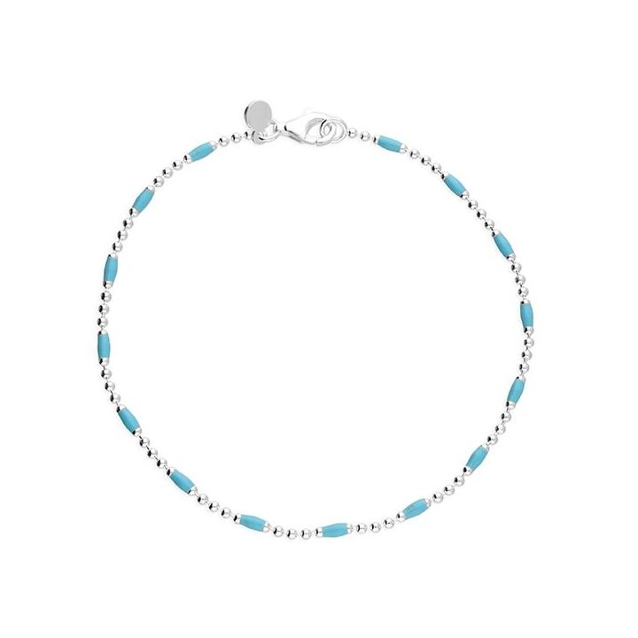 Sterling SIlver Turquoise Bead Bracelet