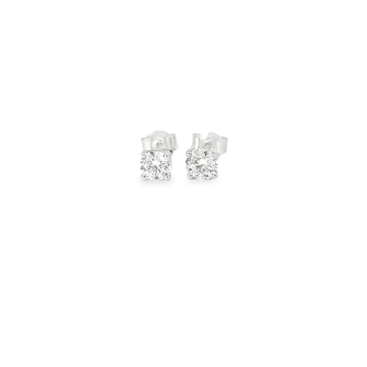 9ct White Gold 1.00ct Lab Grown Diamond Stud Earrings