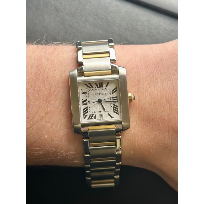 Pre Owned Two Colour Cartier Tank Francaise